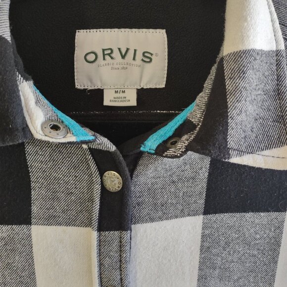 ORVIS Buffalo Plaid Flannel Jacket Outdoor Utility Casual Cabincore Women Medium - Picture 9 of 10